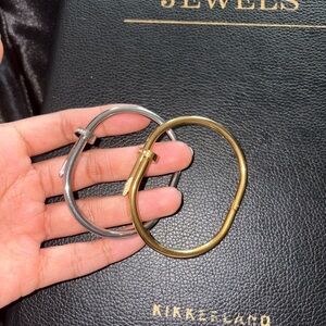 Gold and Silver Tone Nail Bracelets